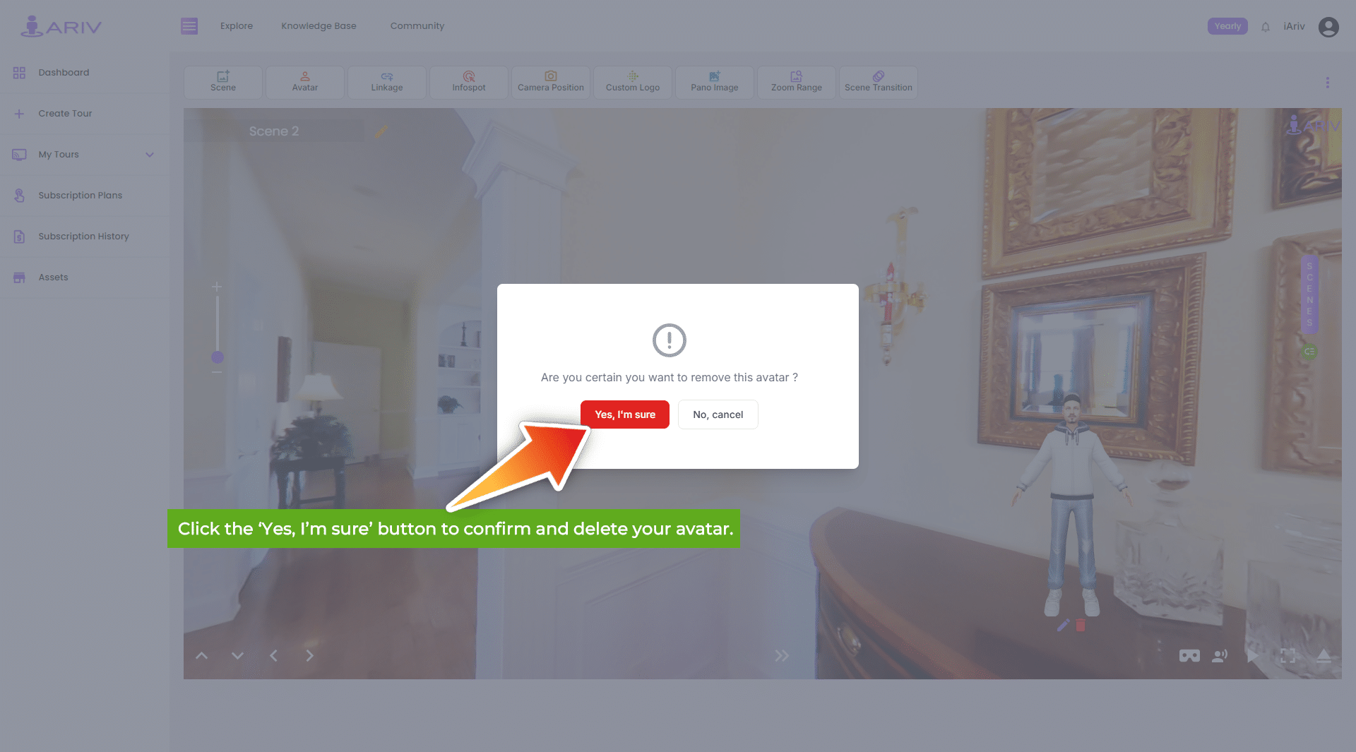 how to delete avatar in your virtual tour./image-2